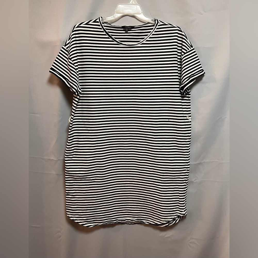 Lucky‎ brand y shirt dress size black and white stripes